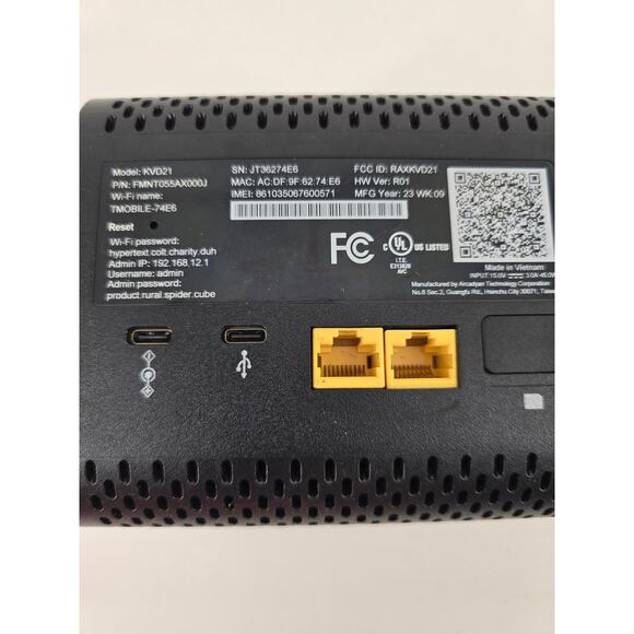 Frontier Arrris NVG423B WiFi Modem Router Combo Dual Band 2.4GHz/5GHz - Picture 5 of 5